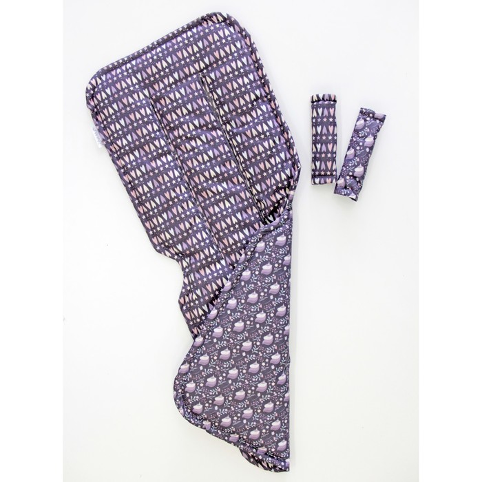 Матрасик в коляску "Единороги", размер 34х84 см, сатин