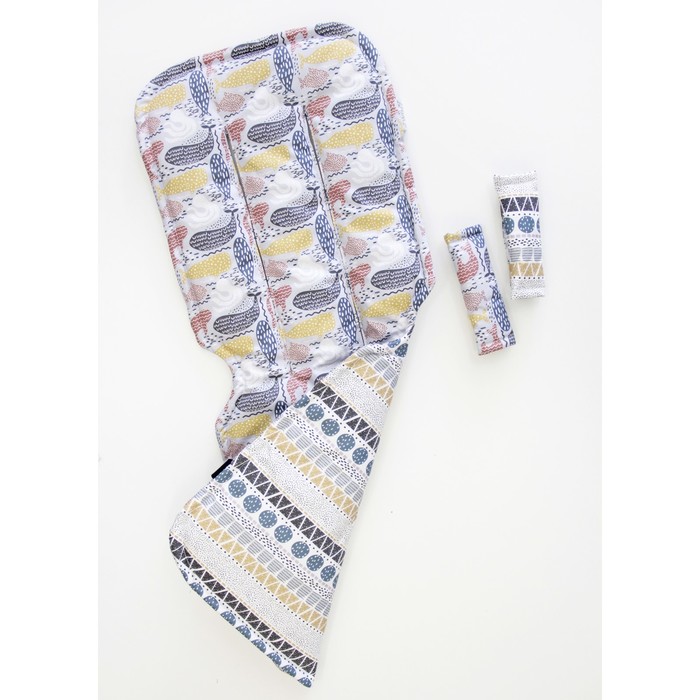 Матрасик в коляску "Морской", размер 34х84 см, сатин