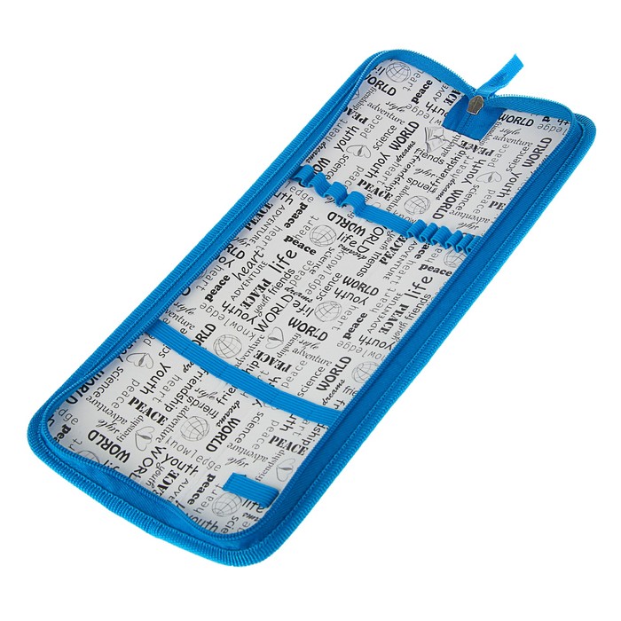 Пенал для кистей 340*70 кож.зам ПКЗ 08-50 "ярко-голубой