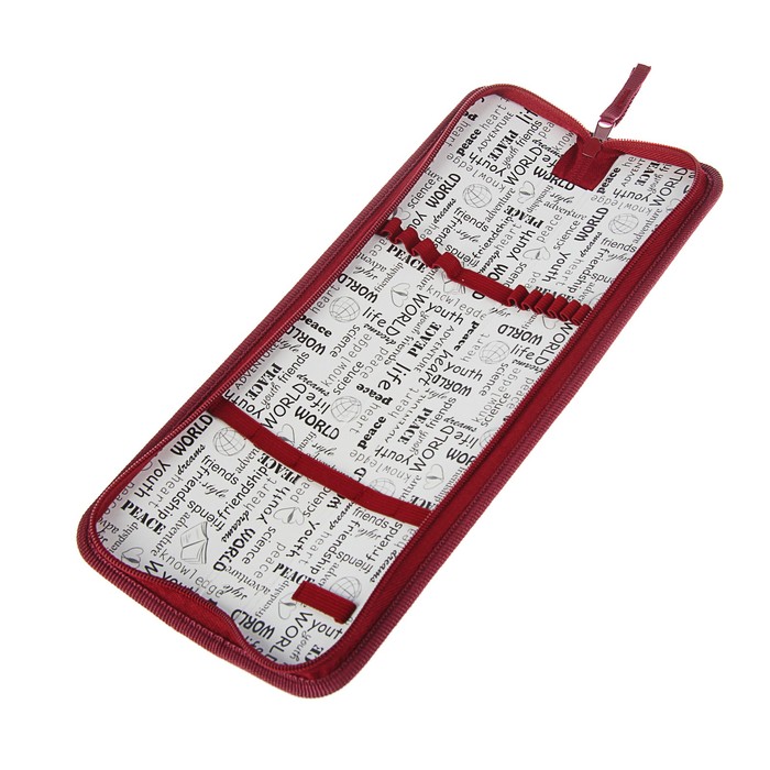 Пенал для кистей 340*70 ткань ПКТ 08-41 "Бордовый"