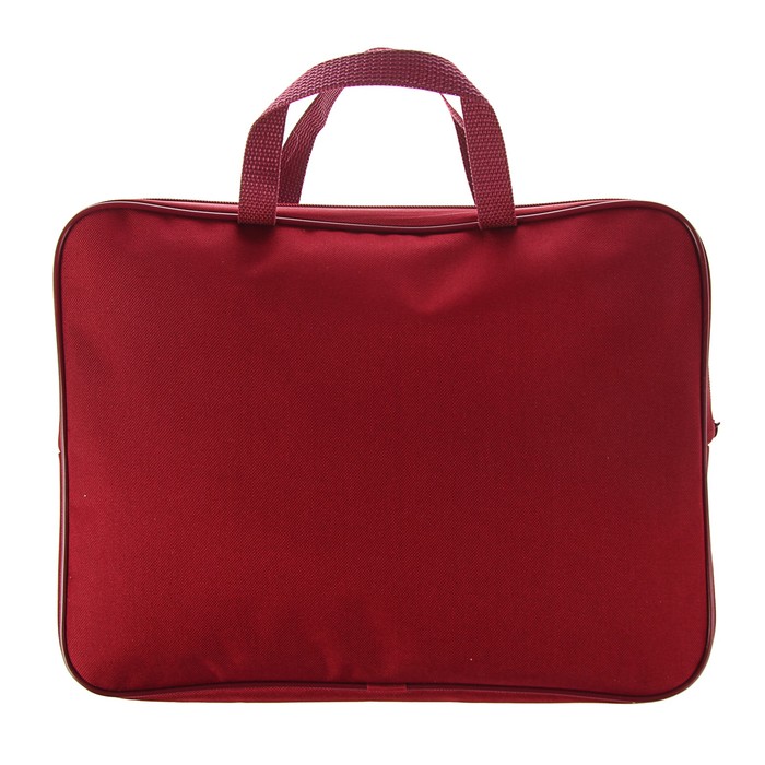 Папка с ручками текстиль А4 45мм 350*265 ПМД 2-20 "Клетка бордо" (ручка-тесьма)