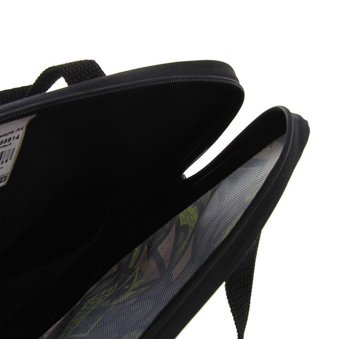 Папка с ручками текстиль А4 45мм 350*265 ПМД 2-20 "Яркий гранж салатовый" (ручка-тесьма)