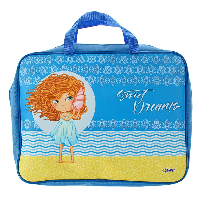 Папка с ручками текстиль А4 80мм 350*265 ПМД 4-20 дев "Злата" (ручка-тесьма)