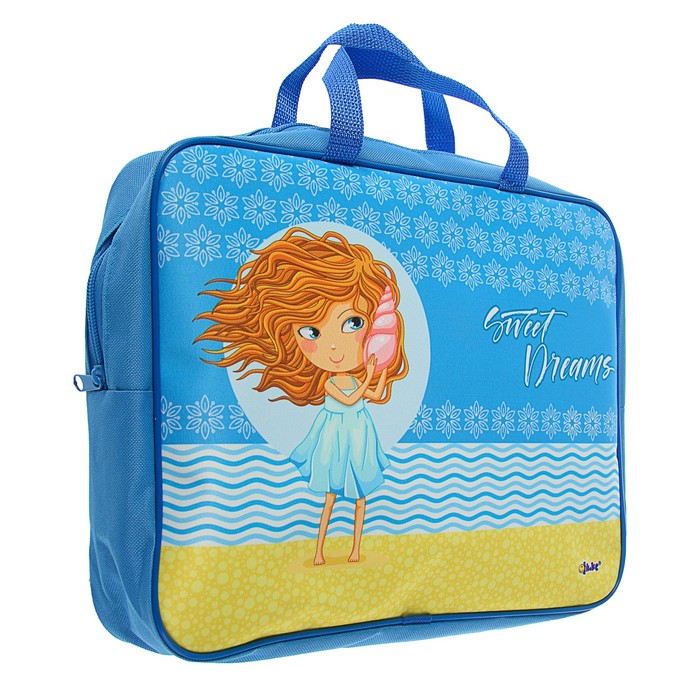 Папка с ручками текстиль А4 80мм 350*265 ПМД 4-20 дев "Злата" (ручка-тесьма)