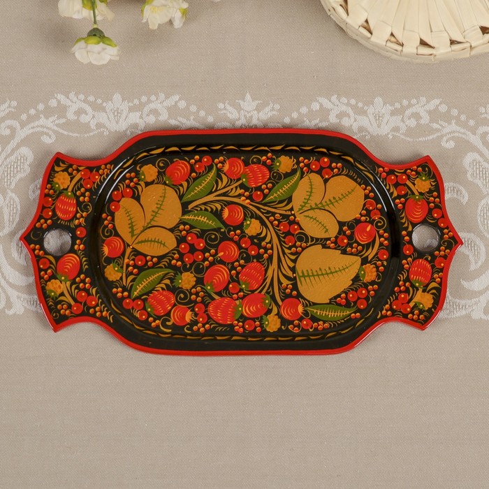 Сухарница "Острая", хохлома