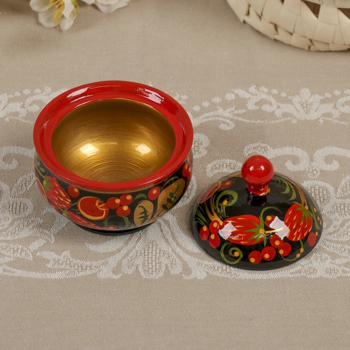 Солонка 8х6, хохлома