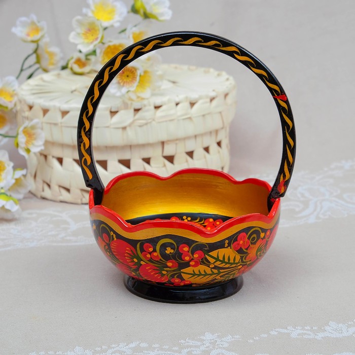 Корзинка №2, хохлома