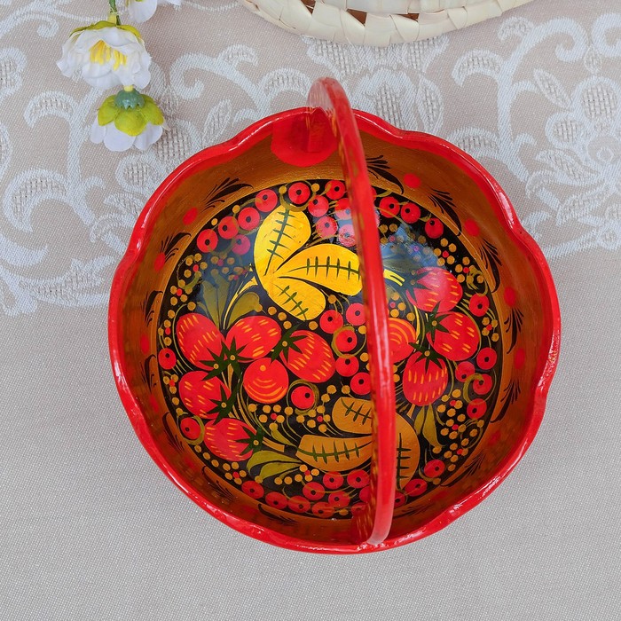 Корзинка №3, хохлома