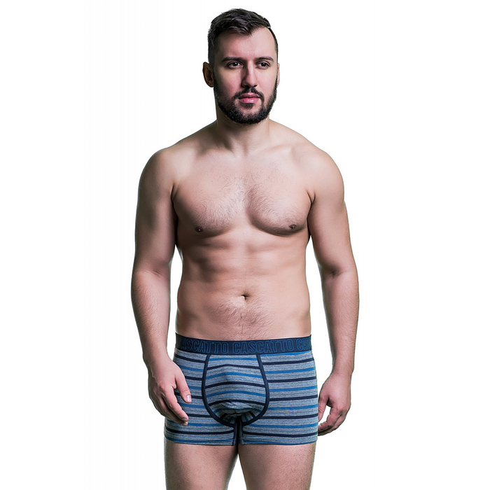 Трусы мужские боксеры BXM128 цвет серо-зелёный меланж, р-р 46 (M)