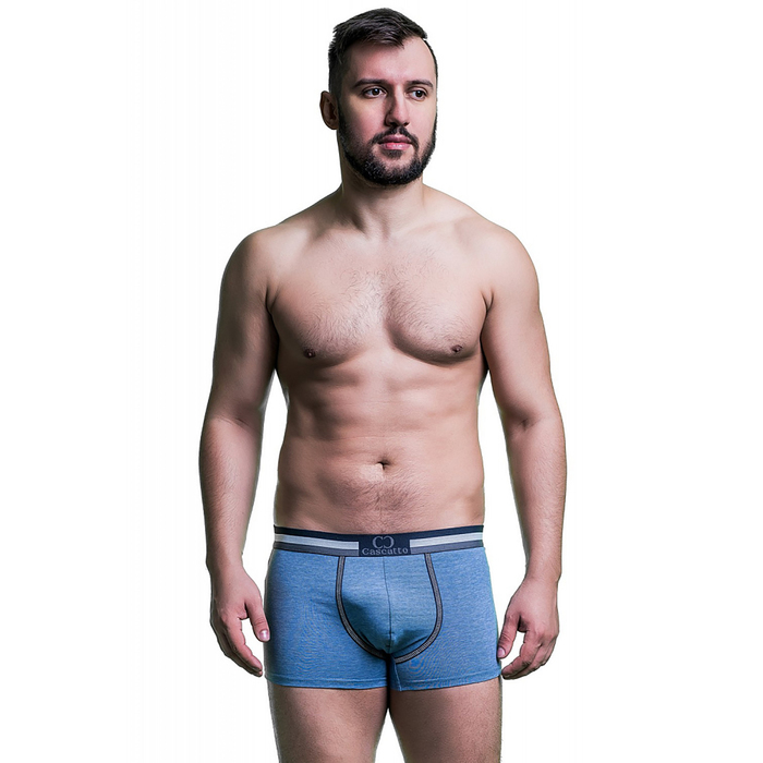 Трусы мужские боксеры BXM129 цвет серо-синий, р-р 46 (M)