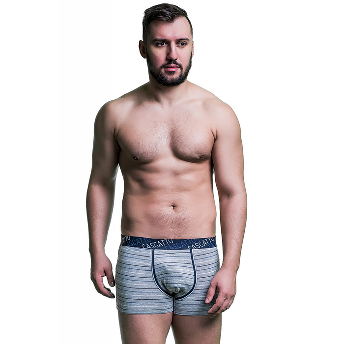 Трусы мужские боксеры BXM131 цвет серо-синий меланж, р-р 50 (XL)