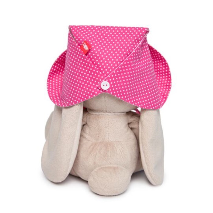 Мягкая игрушка "Зайка Ми" в розовой панамке, с бантиком, 18 см