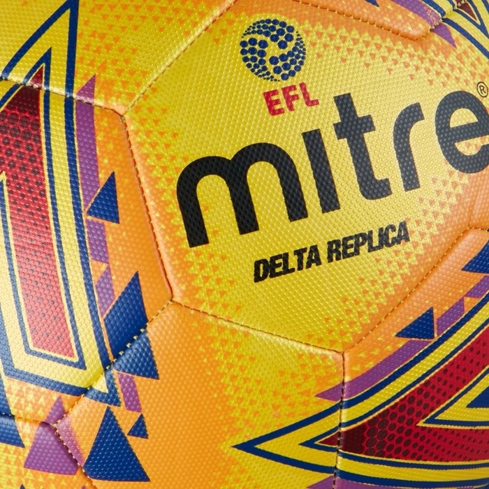 Мяч футбольный MITRE DELTA REPLICA L30P EFL 5 желтый/розовый/оранжевый