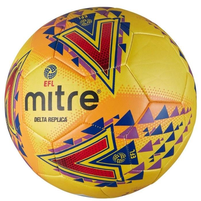 Мяч футбольный MITRE DELTA REPLICA L30P EFL 5 желтый/розовый/оранжевый