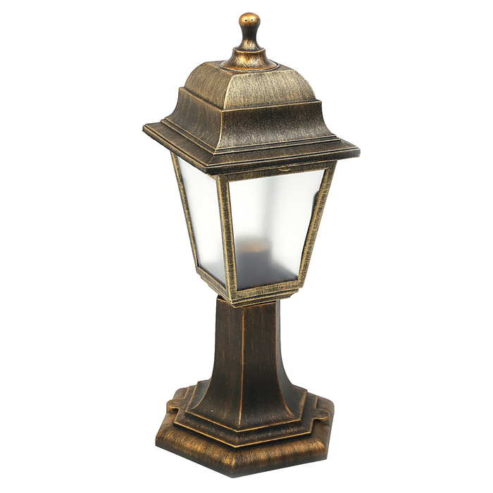 Светильник ITALMAC Nobile, четырехгранный, Е27, 60 Вт, IP44,состаренная бронза, столбик