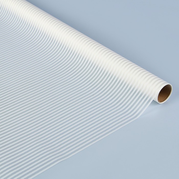 Пленка для цветов "Полосы", белая, 60 см х 5 м