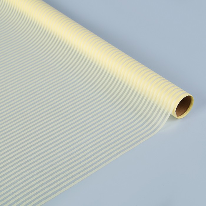 Пленка для цветов "Полосы", жёлтая, 60 см х 5 м