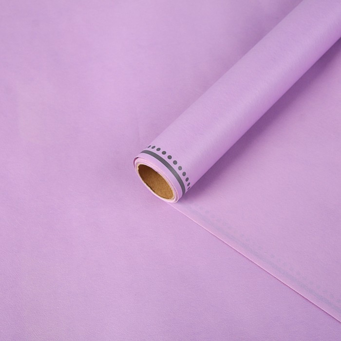 Фетр ламинированный "Кайма", сиреневый с коричневым, 0,6 х 5 м