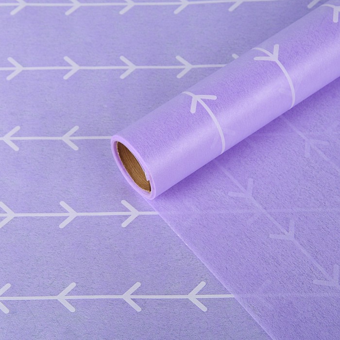 Фетр ламинированный "Кустик", сиреневый, 60 см х 5 м