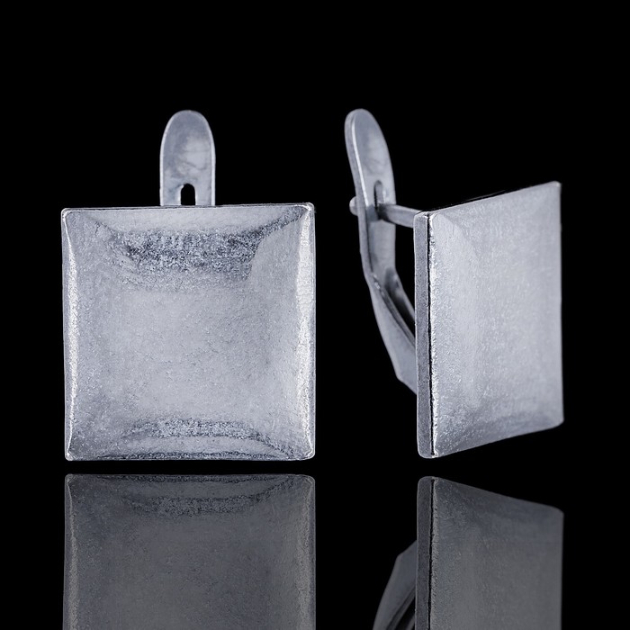 Серьги "Хото", цвет чернёного серебра