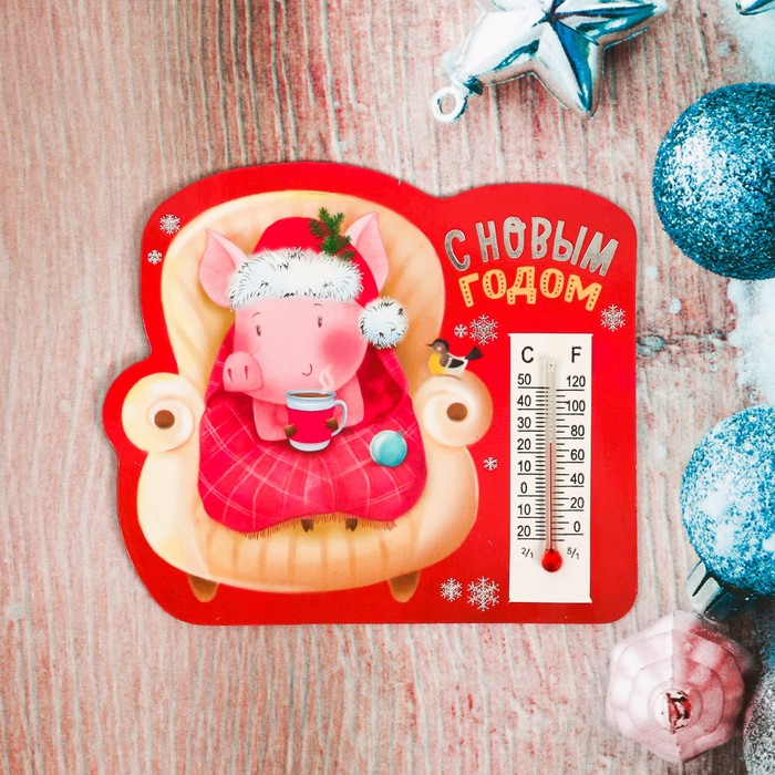 Магнит с термометром "С Новым Годом!"