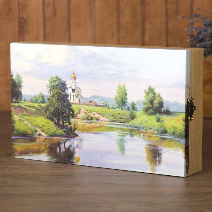 Ключница на холсте Элегант "Русь" 24х14х5 см