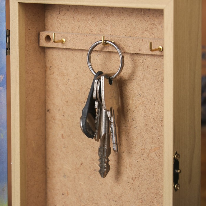 Ключница на холсте Элегант "Мурка" 24х14х5 см