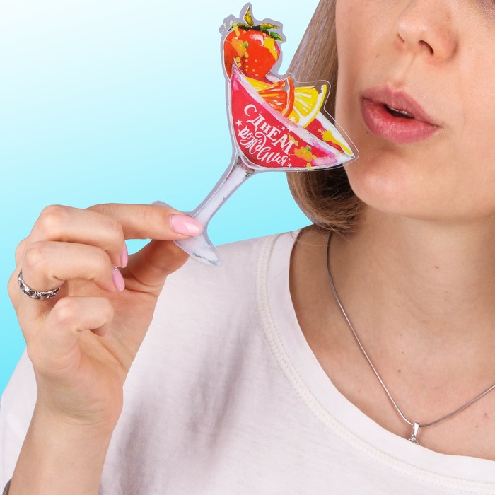 Односторонняя открытка с PVC «С Днём Рождения!», 10 х 7 см