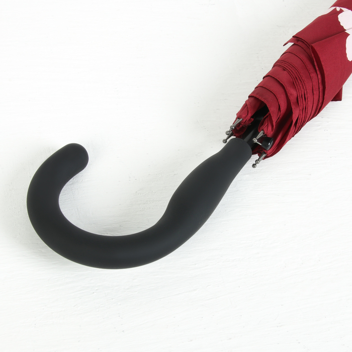 Зонт-трость "Бабочки", полуавтоматический, рисунок проявляется при намокании, R=51см, цвет малиновый