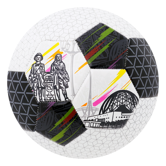 Мяч футбольный EKATERINBURG р.5, 32 панели, PVC, 320 гр, камера бутил