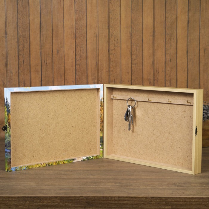 Ключница на холсте Элегант "Золотая осень" 34х24х6 см