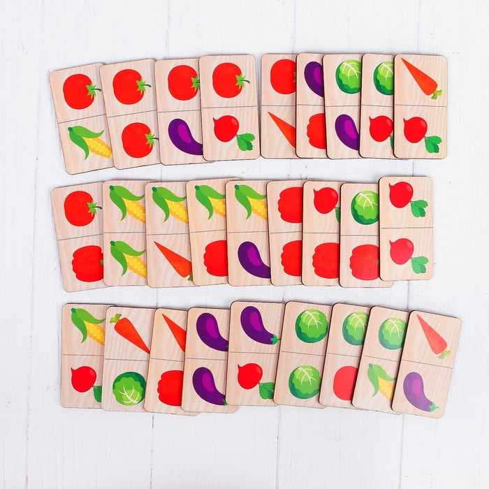 Развивающая игра "Домино. Овощи и фрукты"