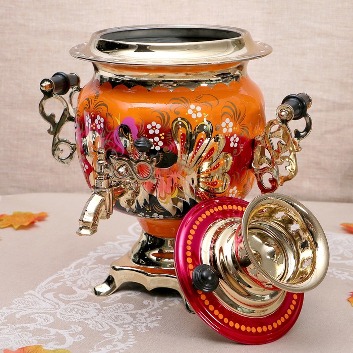 Самовар «Глухари», овал, 3 л, электрический