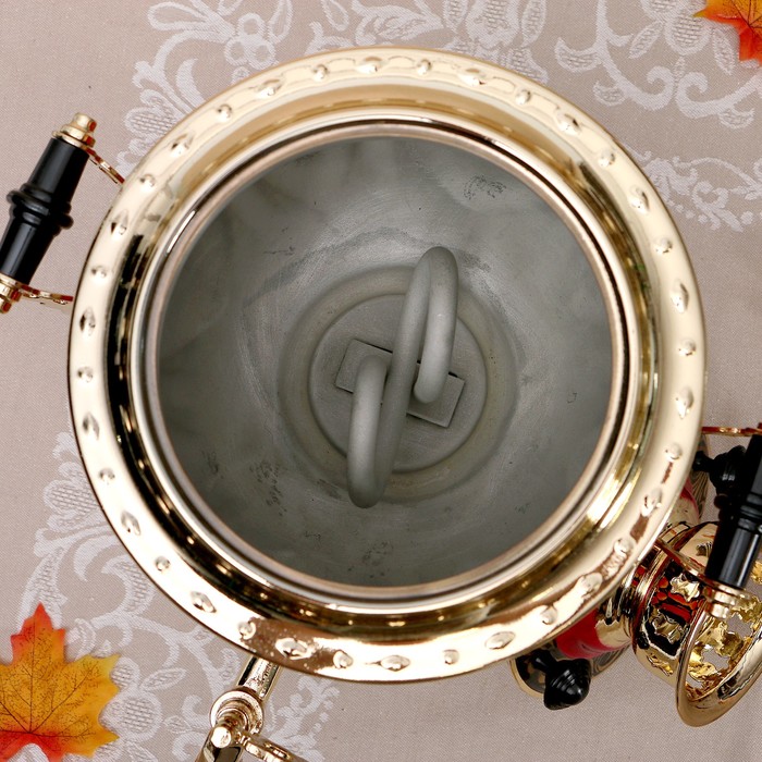 Самовар «Осень», овал, 3 л, электрический