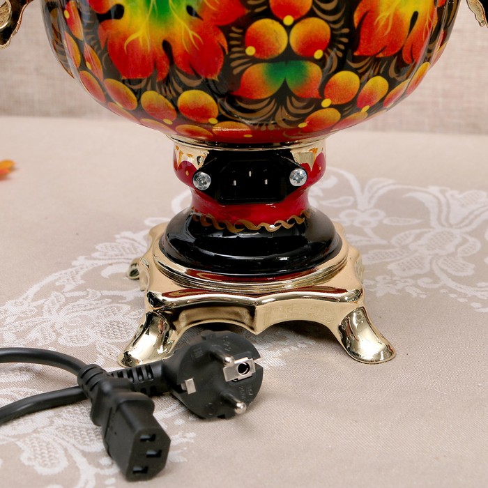 Самовар «Осень», овал, 3 л, электрический