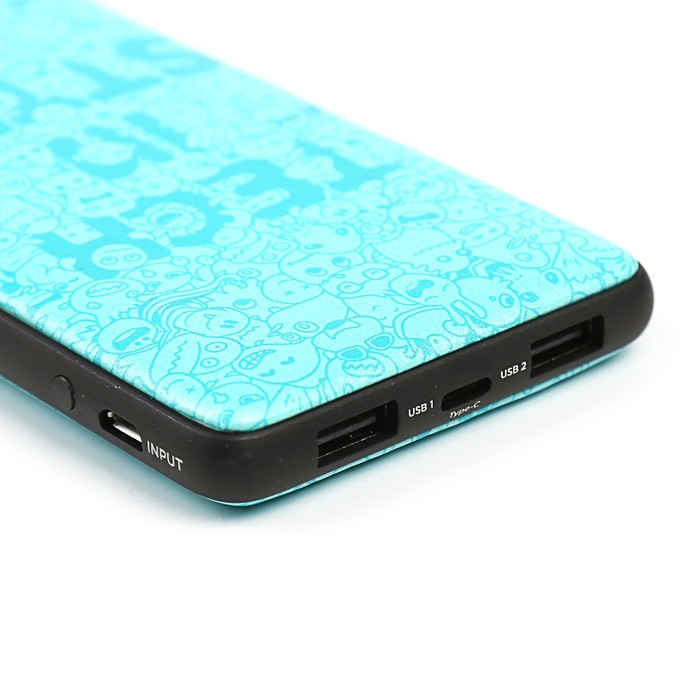 Аккумулятор внешний Delicate-Amazing DT0021BE, 2А, 10000 мАч, корпус алюминий, бирюзовый