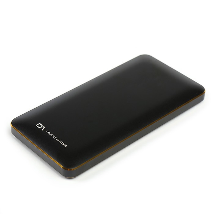 Аккумулятор внешний Delicate-Amazing DT0016BK, 2А, 10000 мАч, корпус алюминий, 2 USB, черный