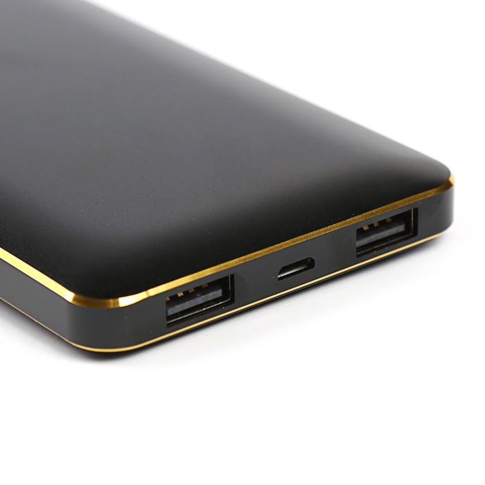 Аккумулятор внешний Delicate-Amazing DT0016BK, 2А, 10000 мАч, корпус алюминий, 2 USB, черный