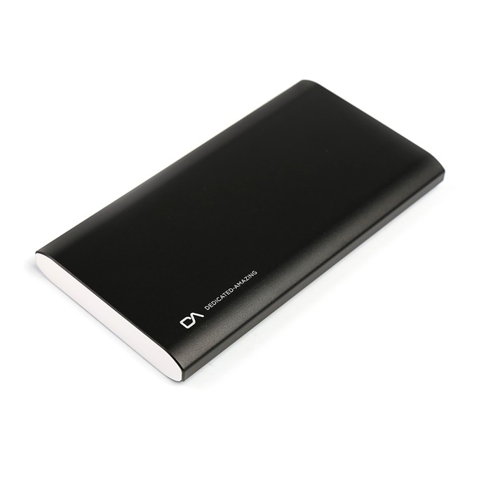 Аккумулятор внешний Delicate-Amazing DT0009BK, 2А, 10000 мАч, корпус алюминий, 2 USB,черный