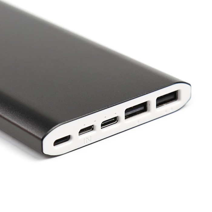 Аккумулятор внешний Delicate-Amazing DT0009BK, 2А, 10000 мАч, корпус алюминий, 2 USB,черный