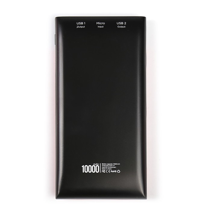 Аккумулятор внешний Delicate-Amazing DT0002RD, 2А, 10000 мАч, 2 USB, красный