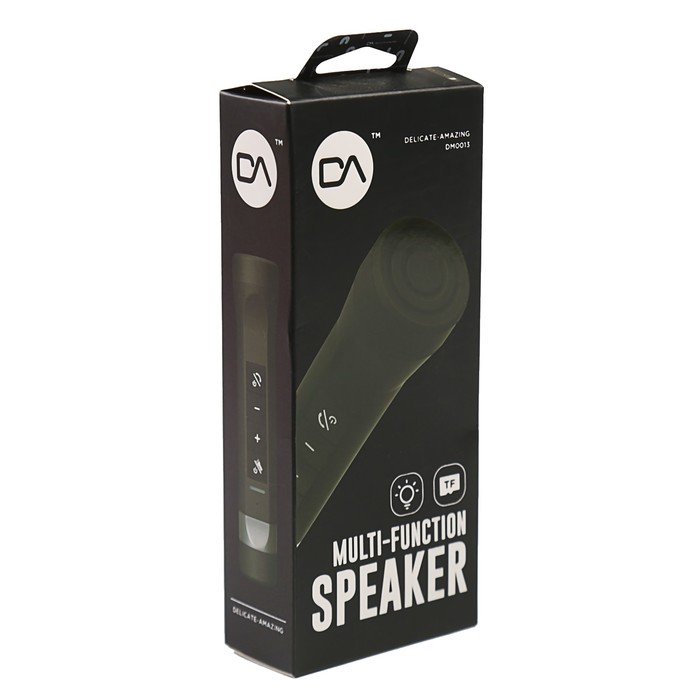 Колонка беспроводная Delicate-Amazing DM0013BK, Bluetooth 4.2, 3w, черная, с фонариком