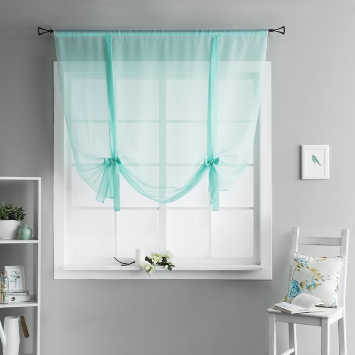 Портьера «Харли», размер 145х150 см-1 шт, цвет изумрудный