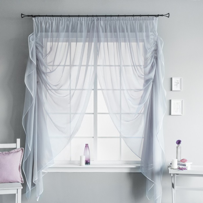 Портьера «Трэйси», размер 400х270 см-1 шт, цвет серый