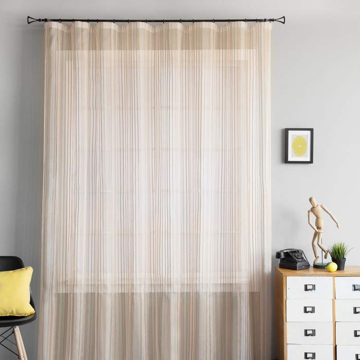 Портьера «Сонали», размер 300х270 см-1 шт, цвет бежевый