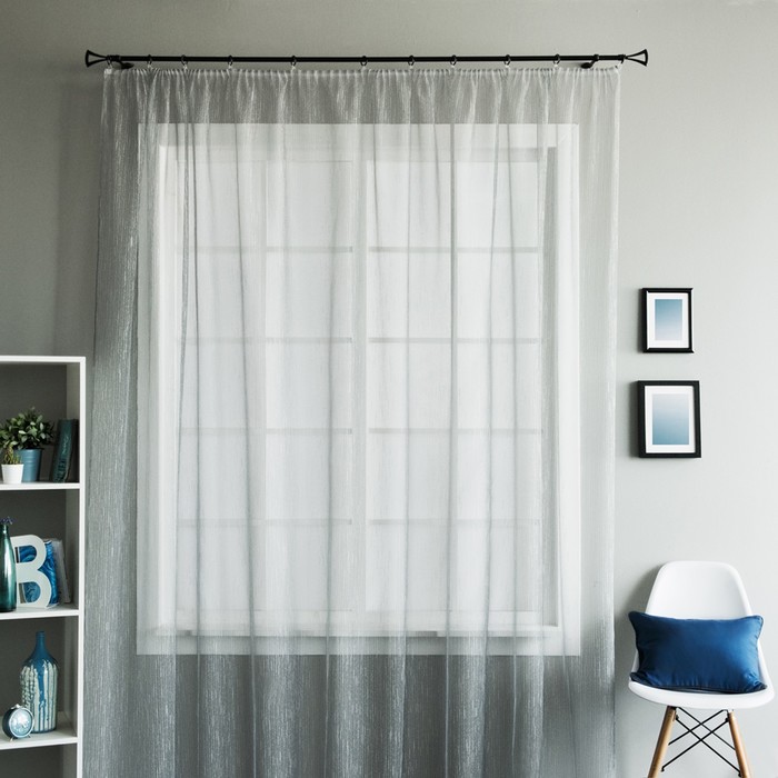 Портьера «Рэйн», размер 300х275 см-1 шт, цвет серый
