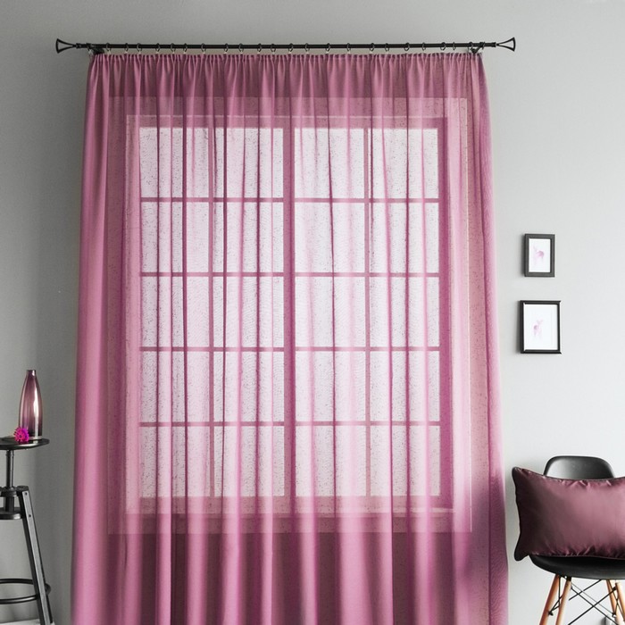 Портьера «Дженифер», размер 500х270 см-1 шт, фиолетовый