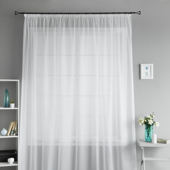 Портьера «Бикки», размер 300х280 см-1 шт, цвет белый