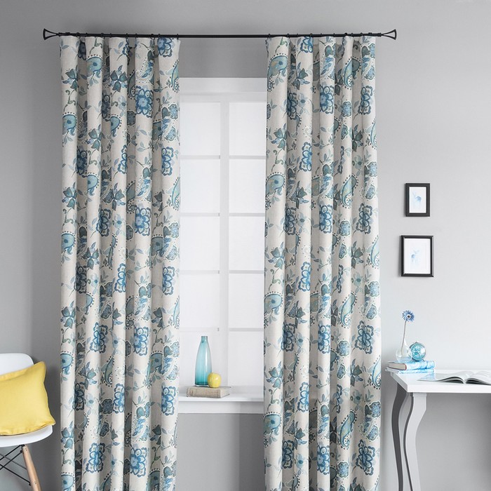 Комплект штор «Шуберт», размер 165х280 см-2 шт, цвет синий