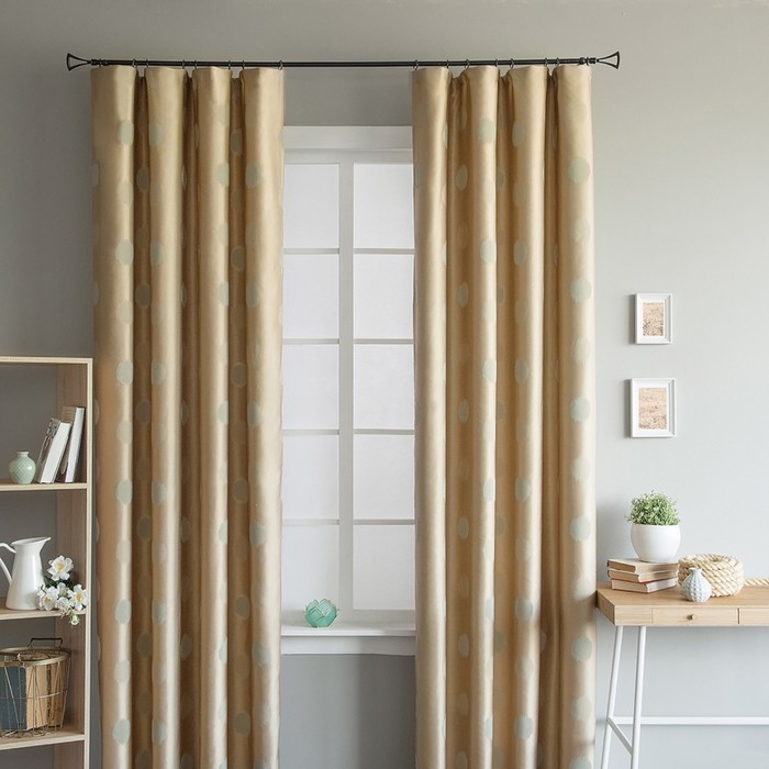 Комплект штор «Флинт», размер 150х280 см-2 шт, цвет зелёный